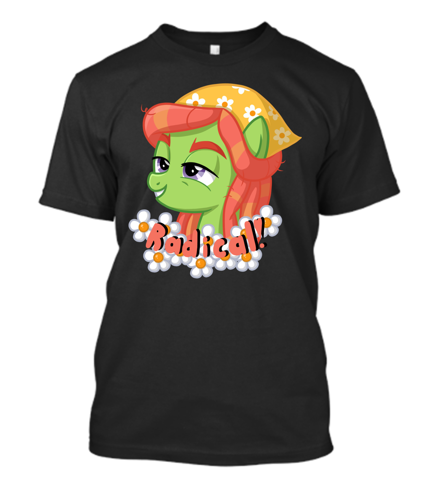 Radical Hippies Pony Flower Power Bandana Daisy Blossoms T-Shirt