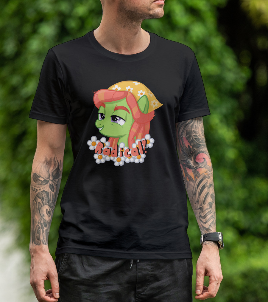 Radical Hippies Pony Flower Power Bandana Daisy Blossoms T-Shirt