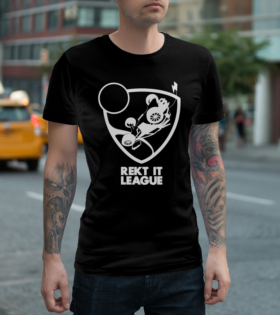 Rekt It League Car Soccer Emblem T-Shirt
