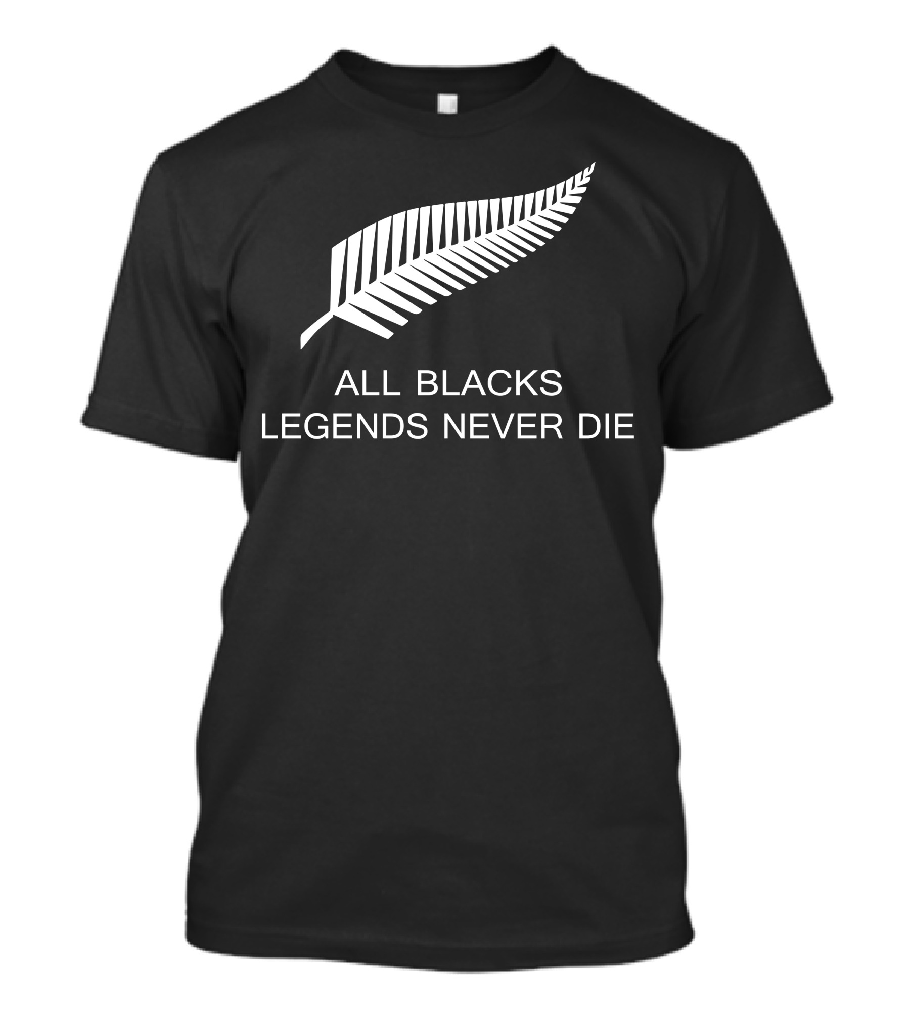 Jonah Lomu All Blacks Legends Never Die Silver Fern T-Shirt