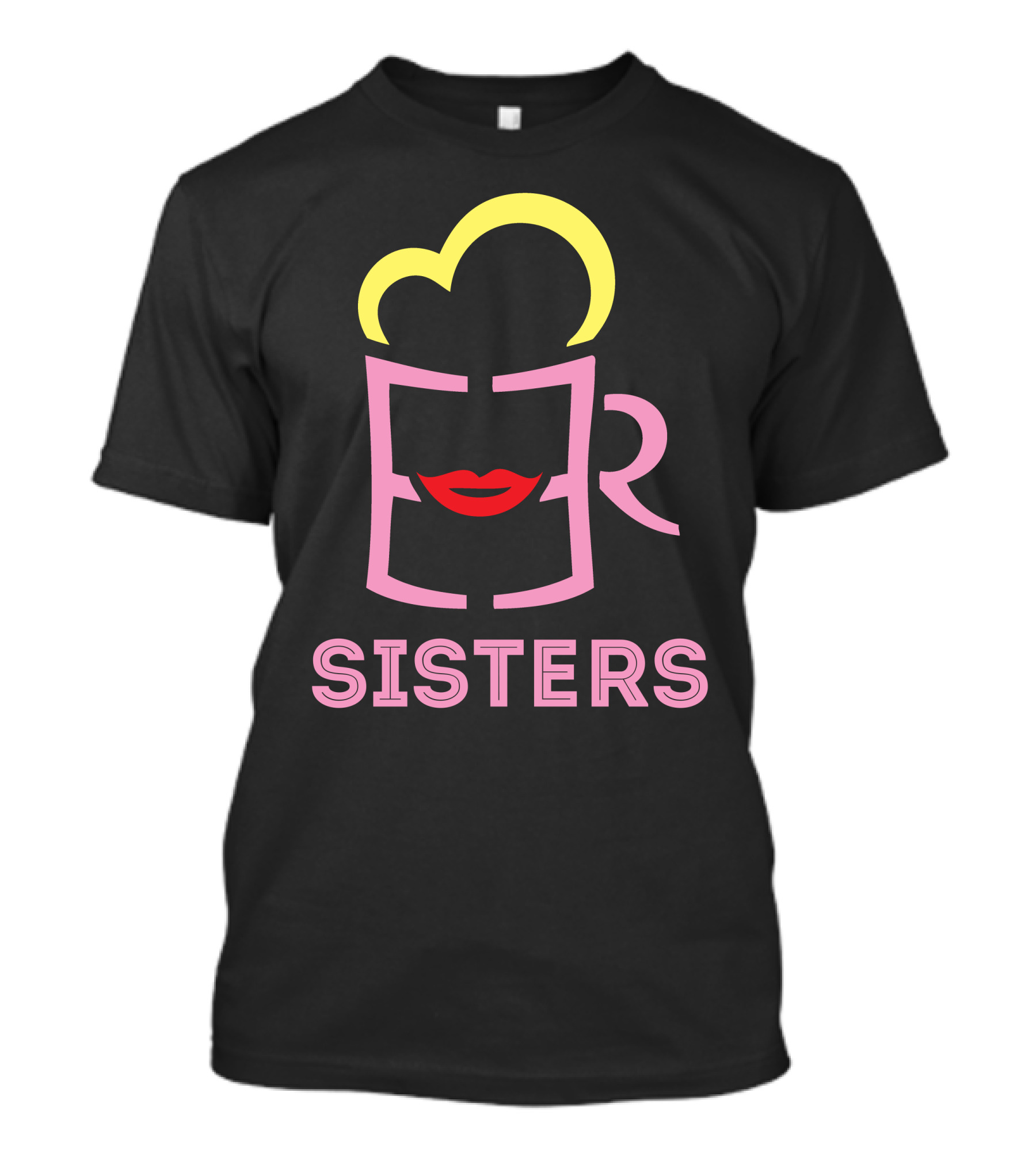 Sisters Beer Mug With Foam And Red Lips T-Shirt