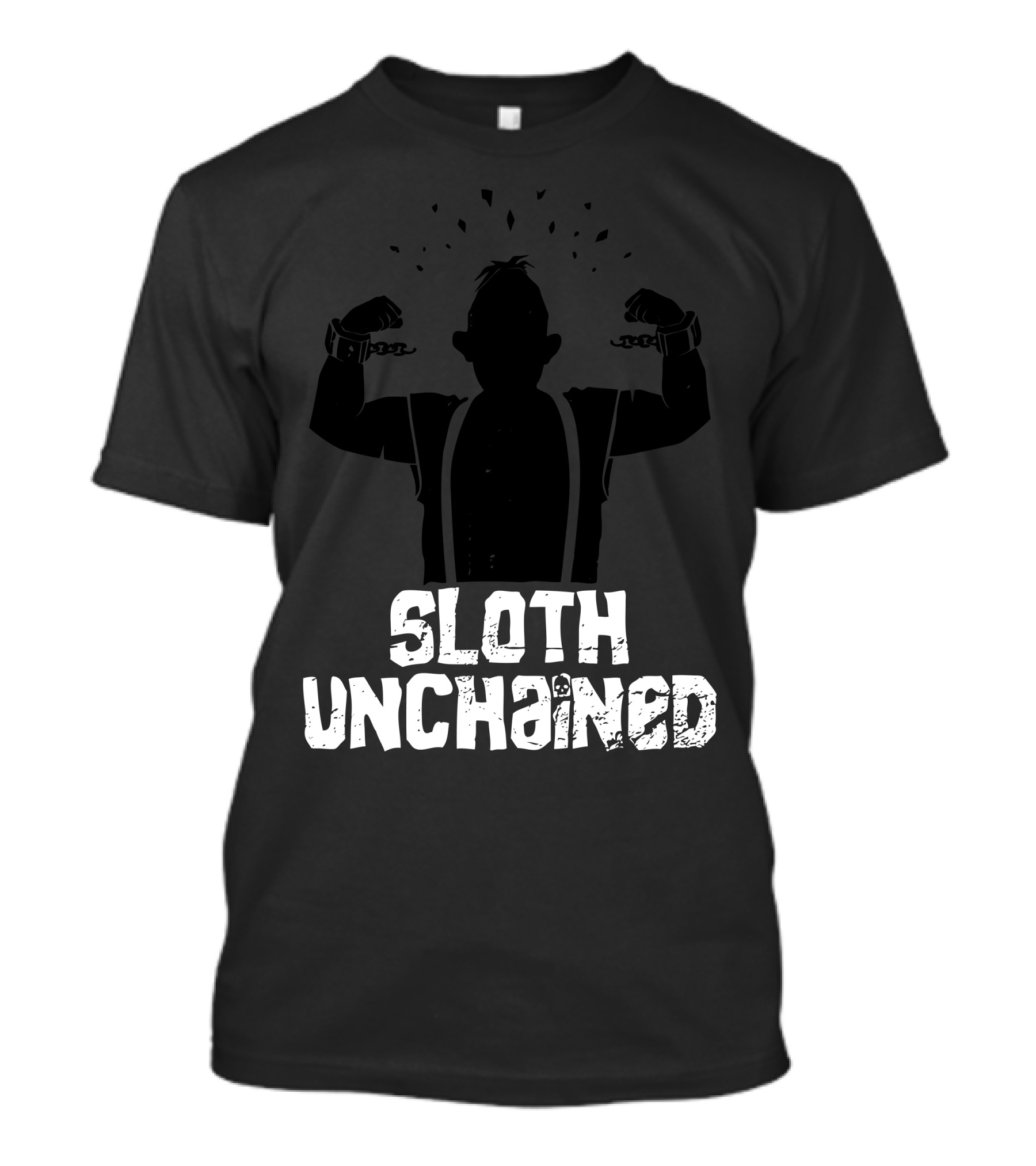 Sloth Unchained Breaking Free Silhouette With Chains T-Shirt
