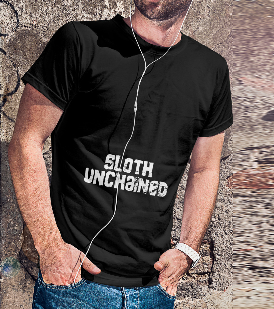 Sloth Unchained Breaking Free Silhouette With Chains T-Shirt