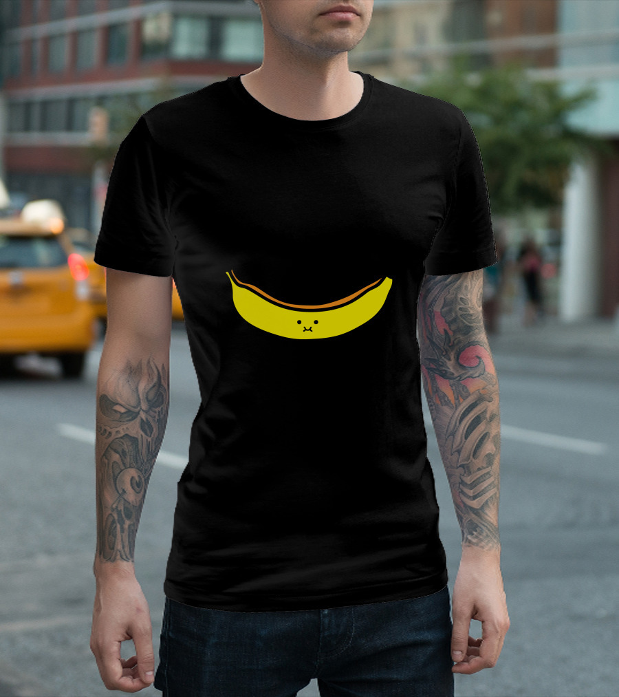 SMILE Cute Banana Face T-Shirt