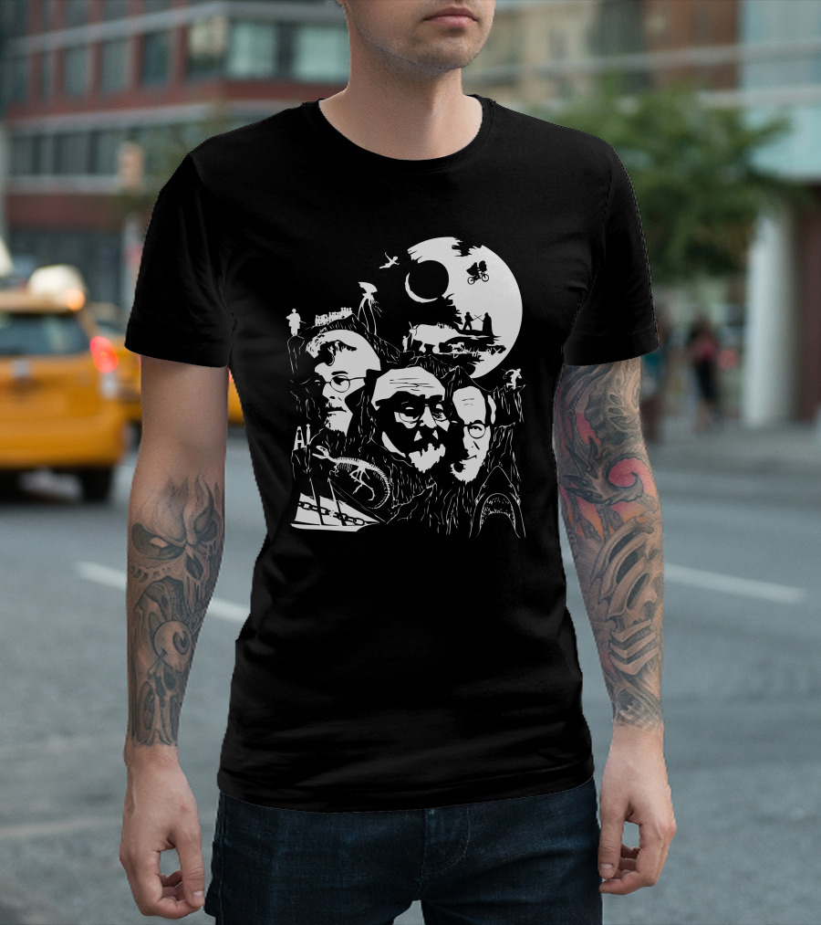 The 3 Beards E.T. and Jurassic Park Moon Adventures T-Shirt