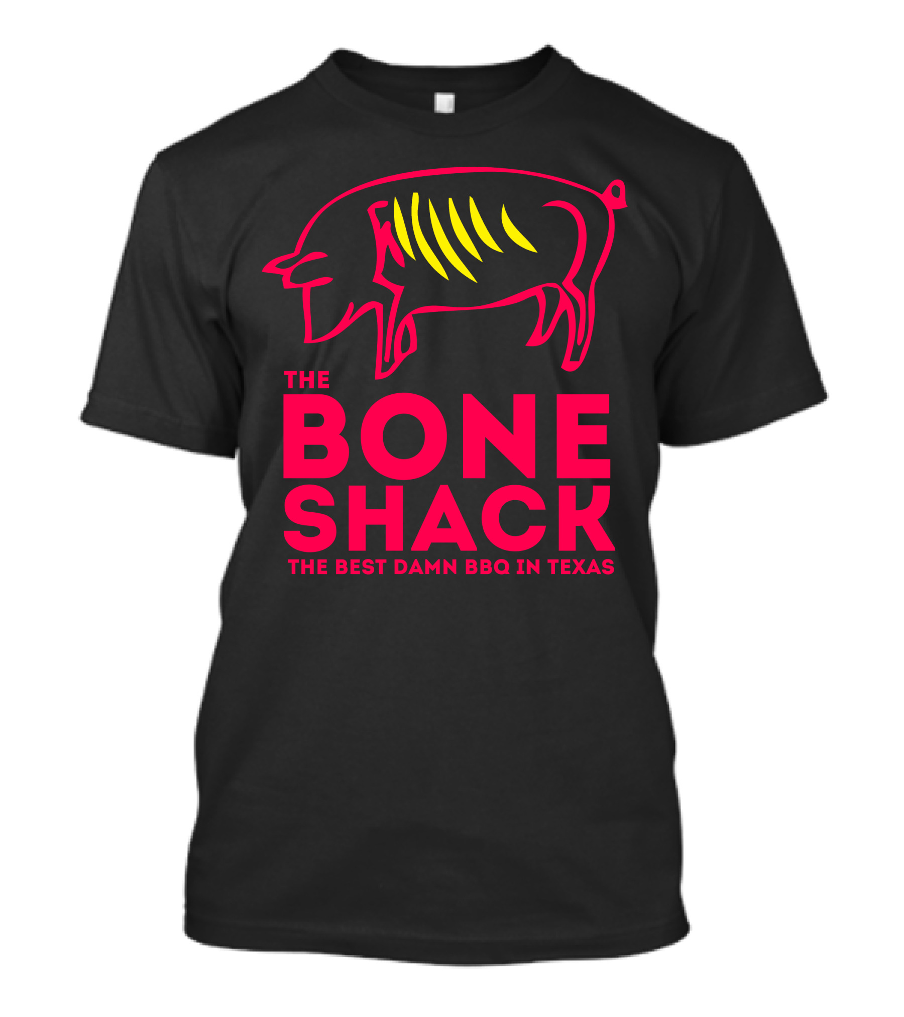 The Bone Shack The Best Damn BBQ In Texas Pig T-Shirt