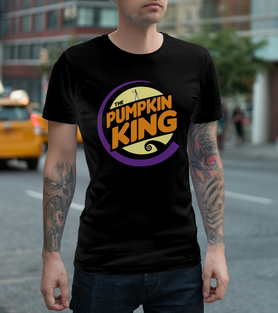 The Pumpkin King Halloween Spiral Moon Icon with Stick Figure T-Shirt