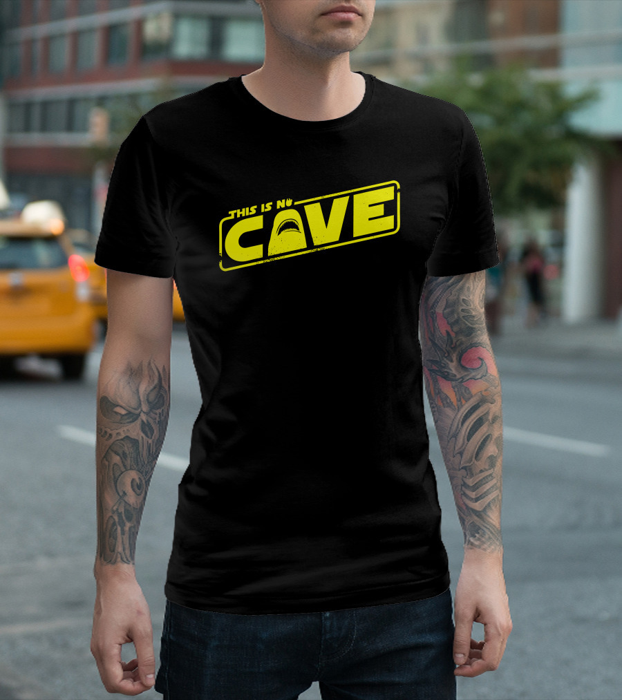 This Is No Cave Retro Sci-Fi Style Humor T-Shirt