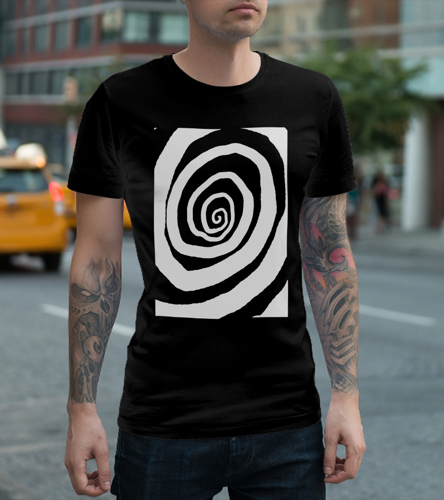 Trippy Spiral Doodle Optical Illusion T-Shirt