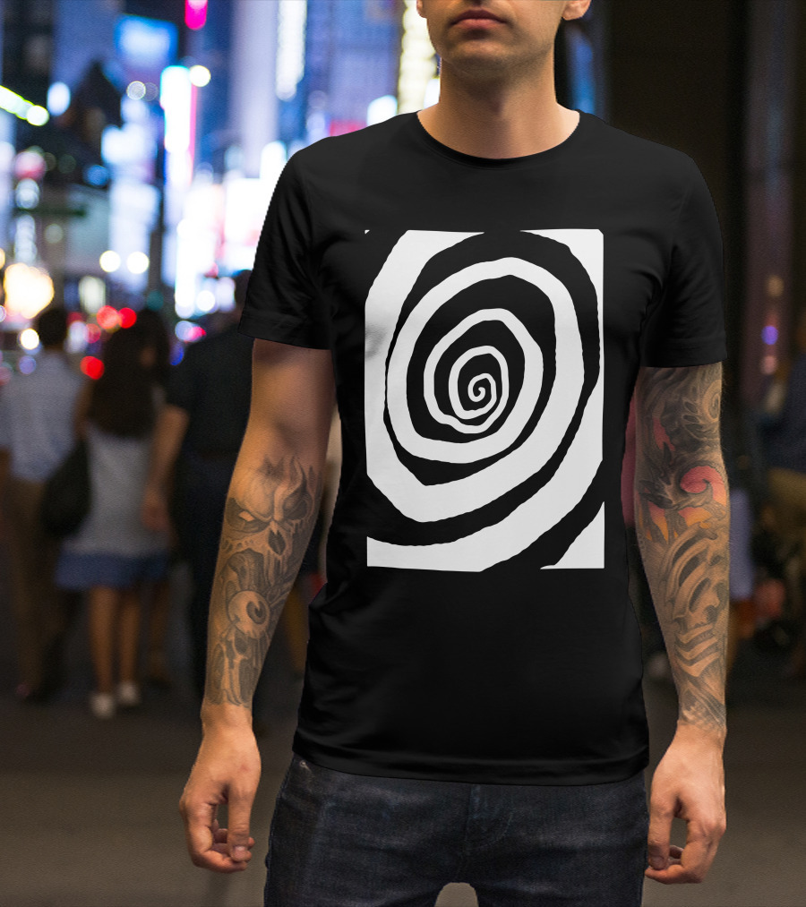 Trippy Spiral Doodle Optical Illusion T-Shirt