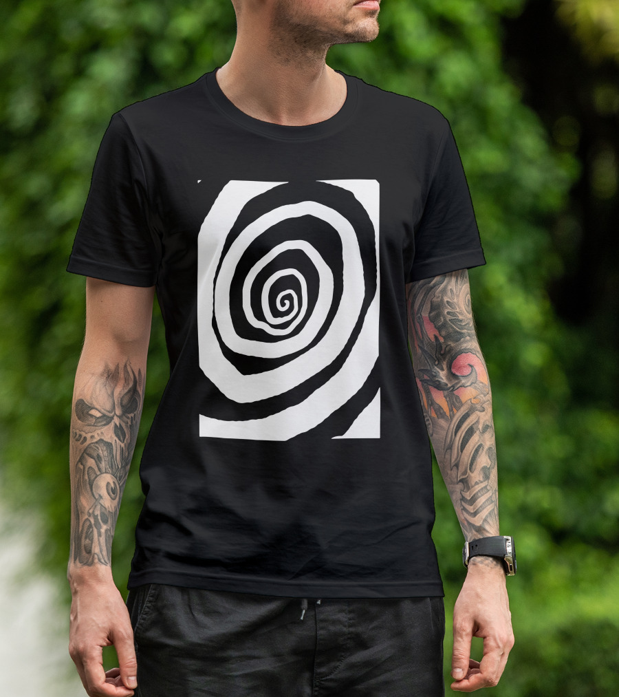 Trippy Spiral Doodle Optical Illusion T-Shirt