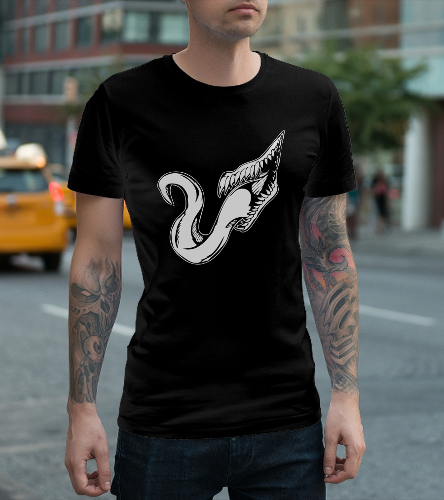 Venomous Maw Snake Fang and Tongue Embrace T-Shirt