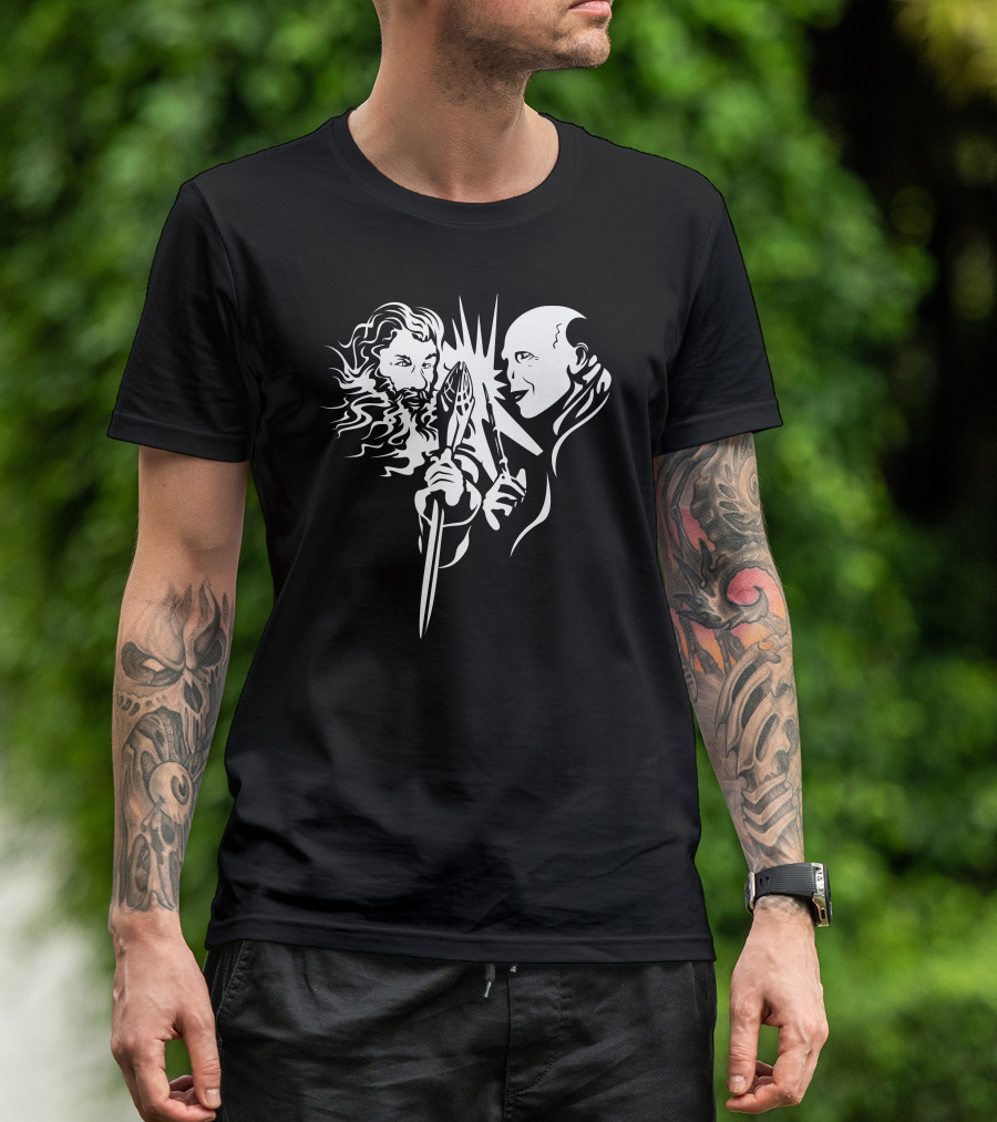 Wizards Duel Showdown Magic Battle Wand Clash T-Shirt