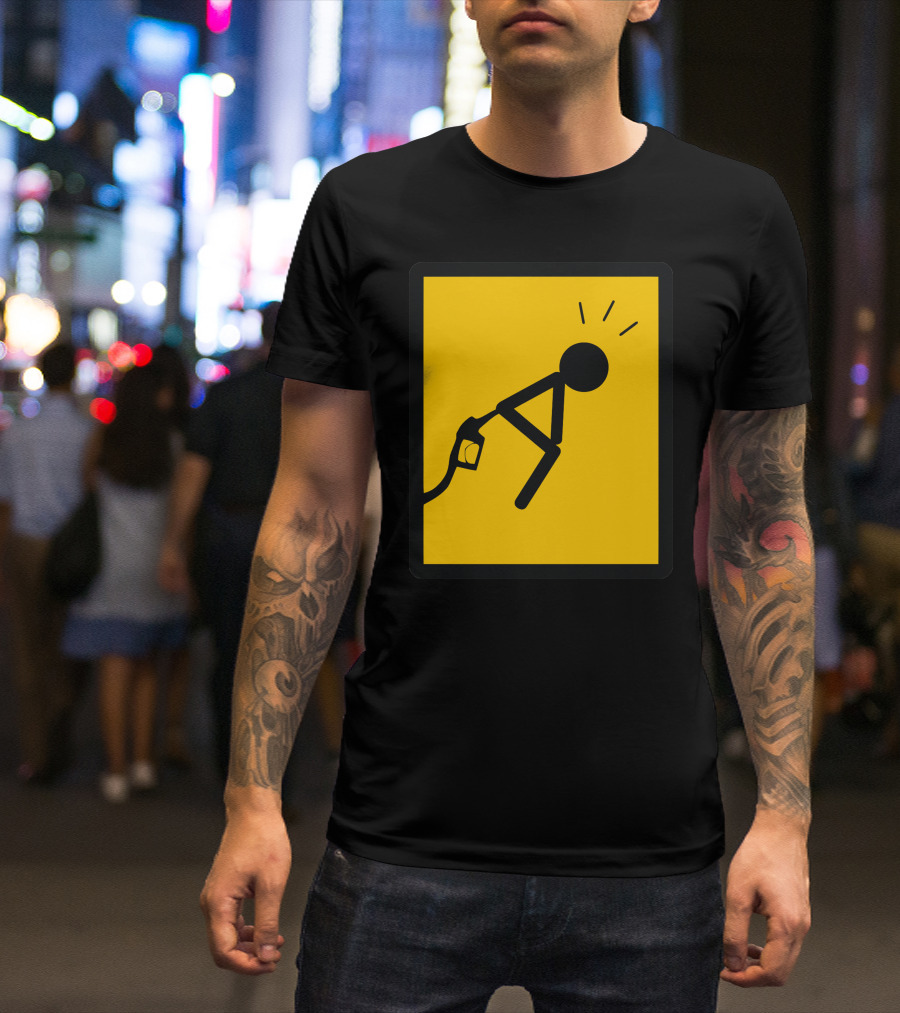 Add Fuel To Ass Stick Figure Humor T-Shirt