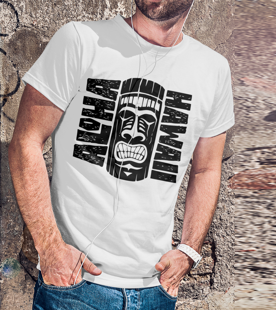 Aloha Hawaii Tiki Mask T-Shirt