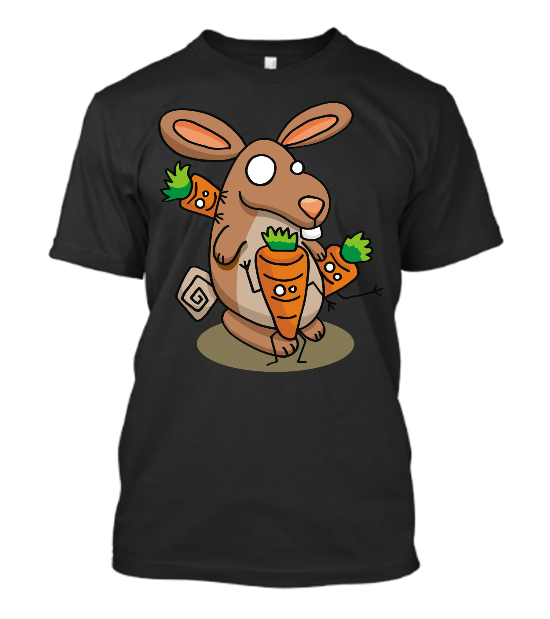 Carrot Party Rabbit With Happy Dancing Carrots T-Shirt