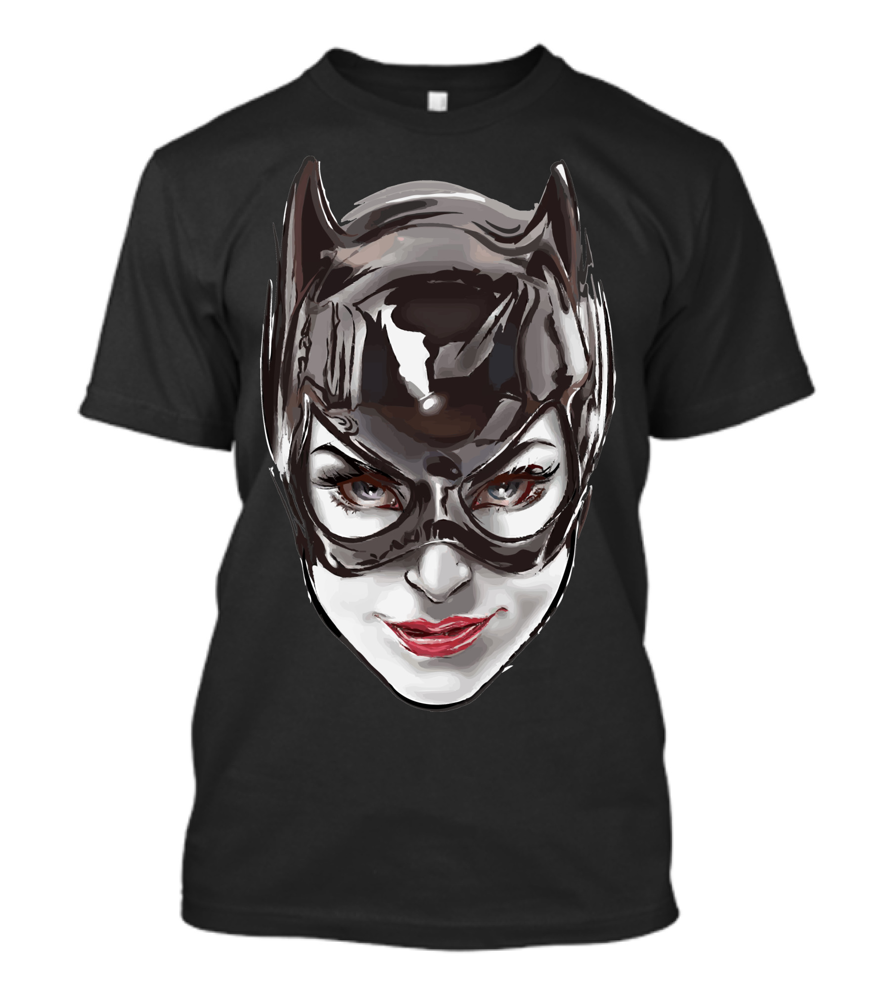 Catwoman Black Masked Face T-Shirt