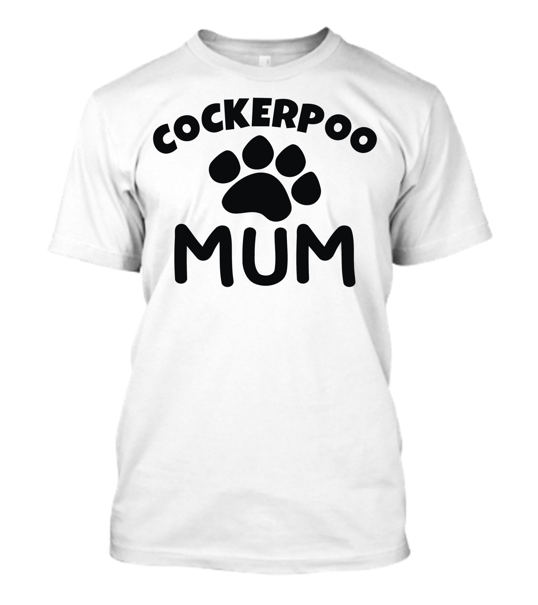Cockerpoo Mum Paw Print Badge T-Shirt