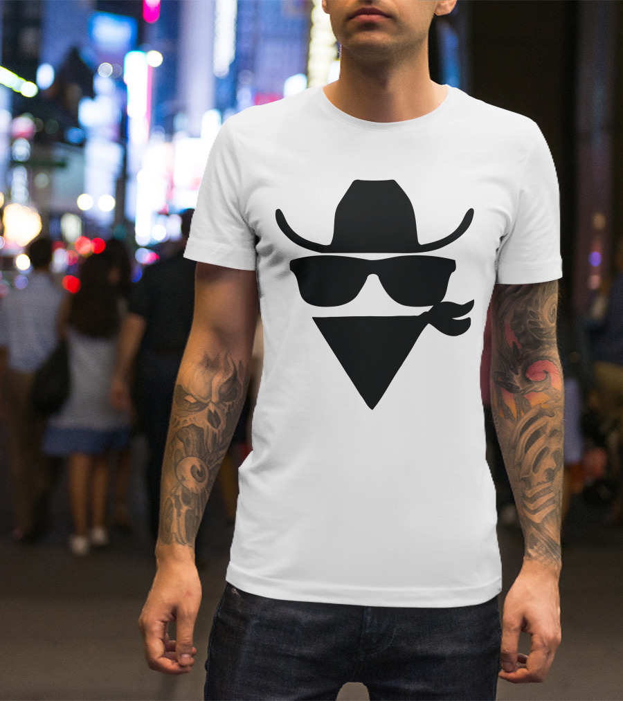 Cowboy Hat Sunglasses Bandana T-Shirt