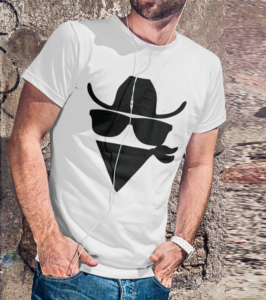 Cowboy Hat Sunglasses Bandana T-Shirt