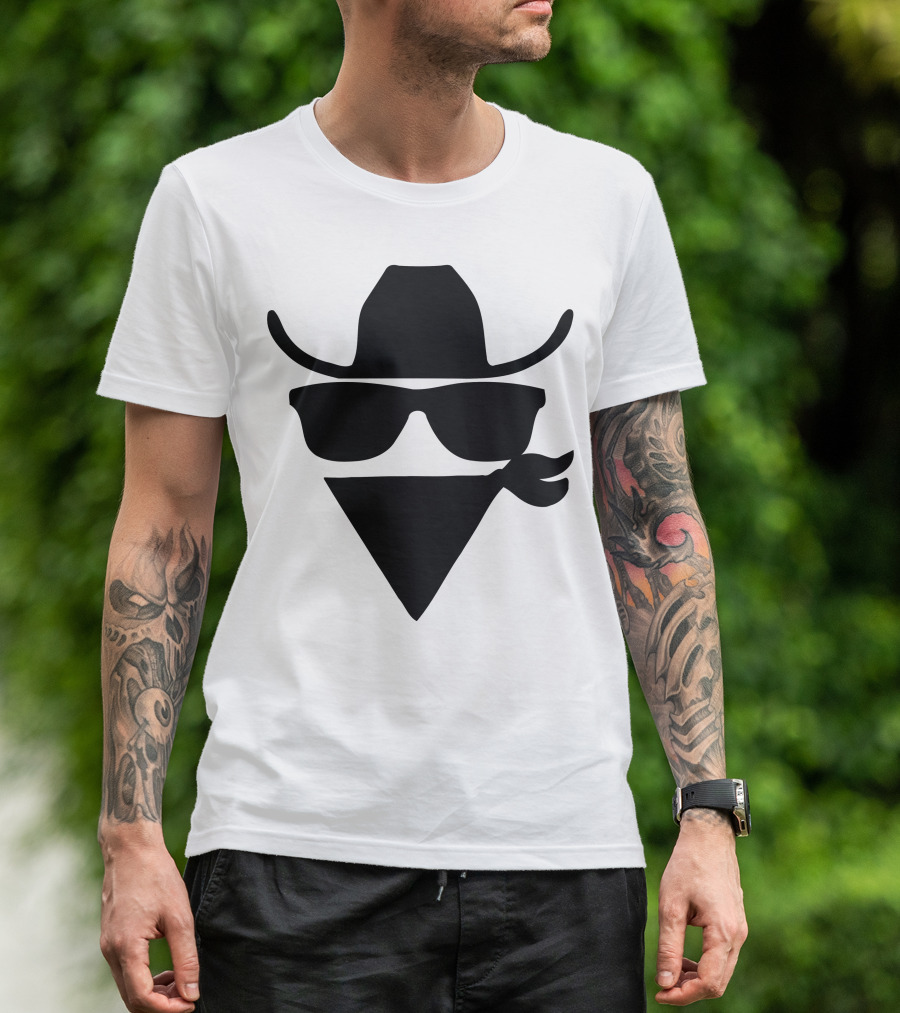 Cowboy Hat Sunglasses Bandana T-Shirt