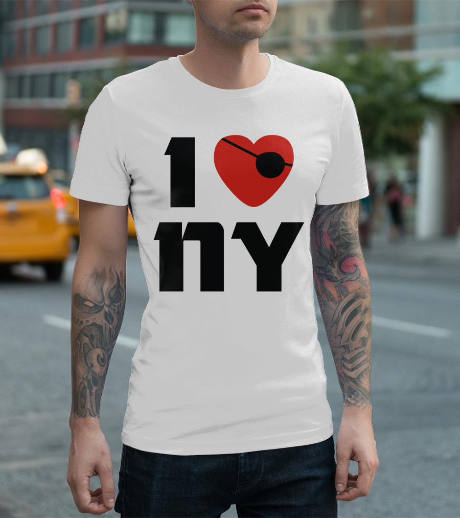 1 Heart Eyepatch NY T-Shirt