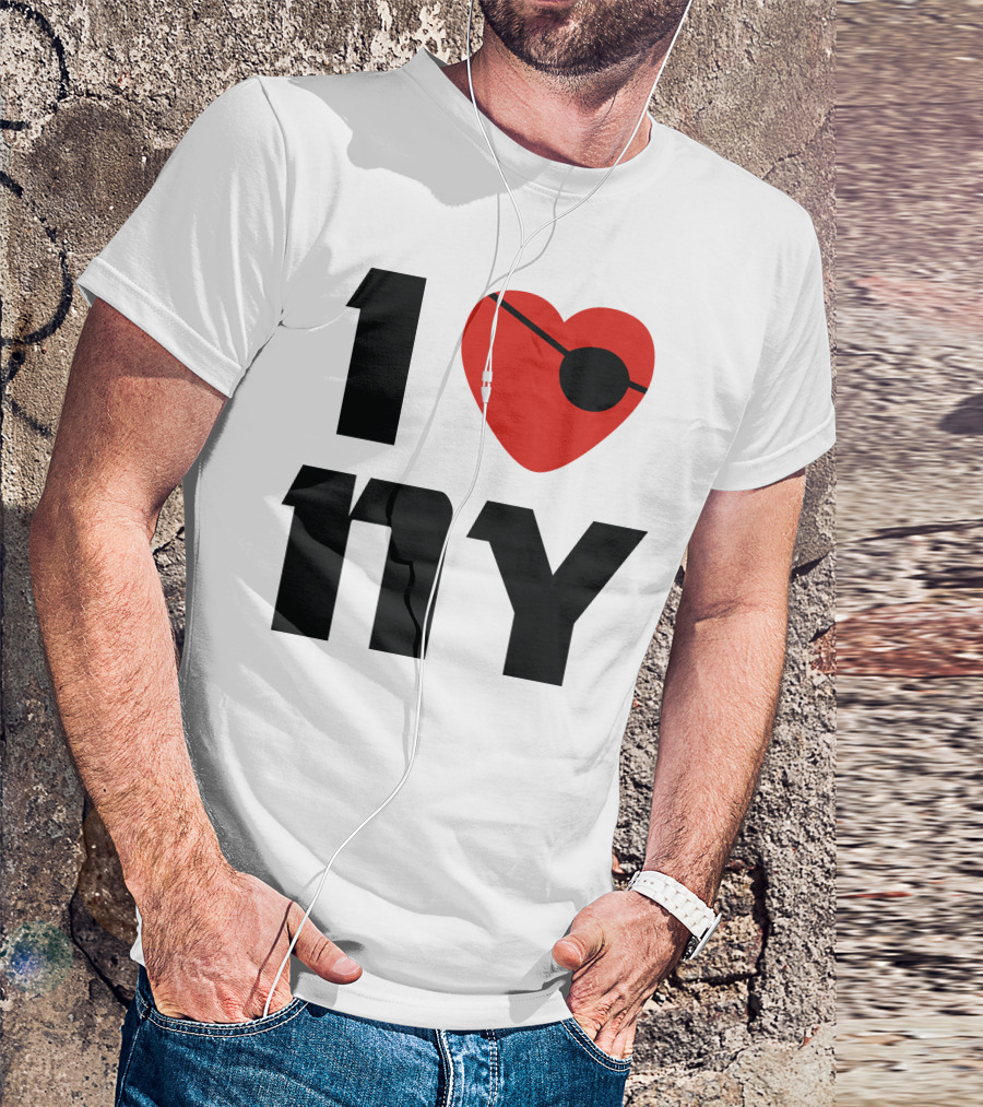 1 Heart Eyepatch NY T-Shirt
