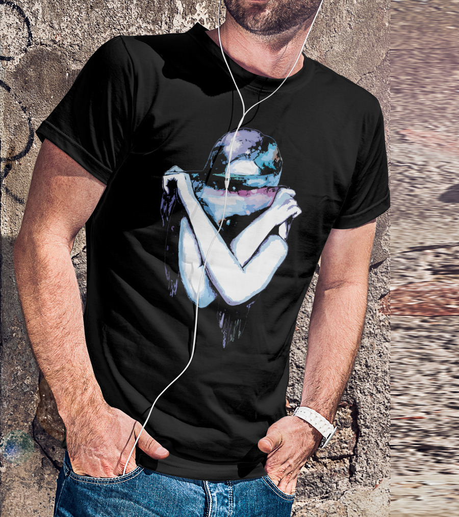 Galaxy Girl Cosmic Veil Embrace T-Shirt