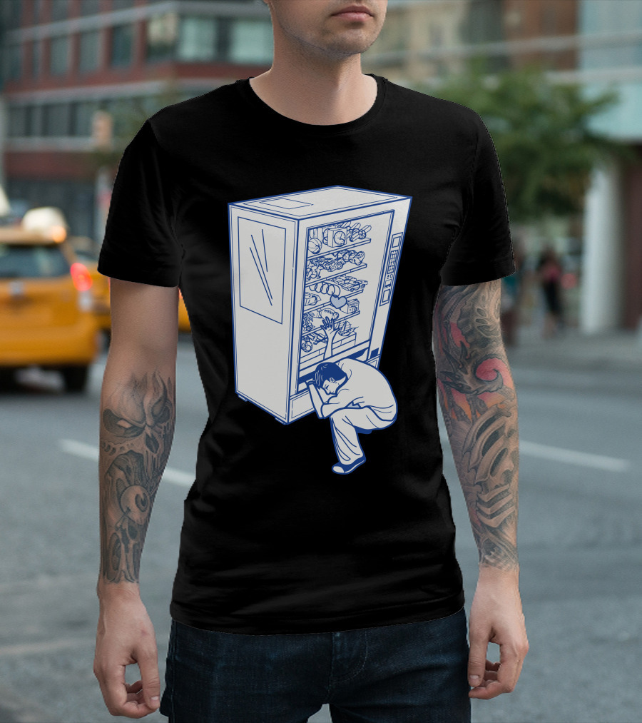 Man Despairing in Front of Vending Machine Some Choices Are Just Out Of Reach T-Shirt