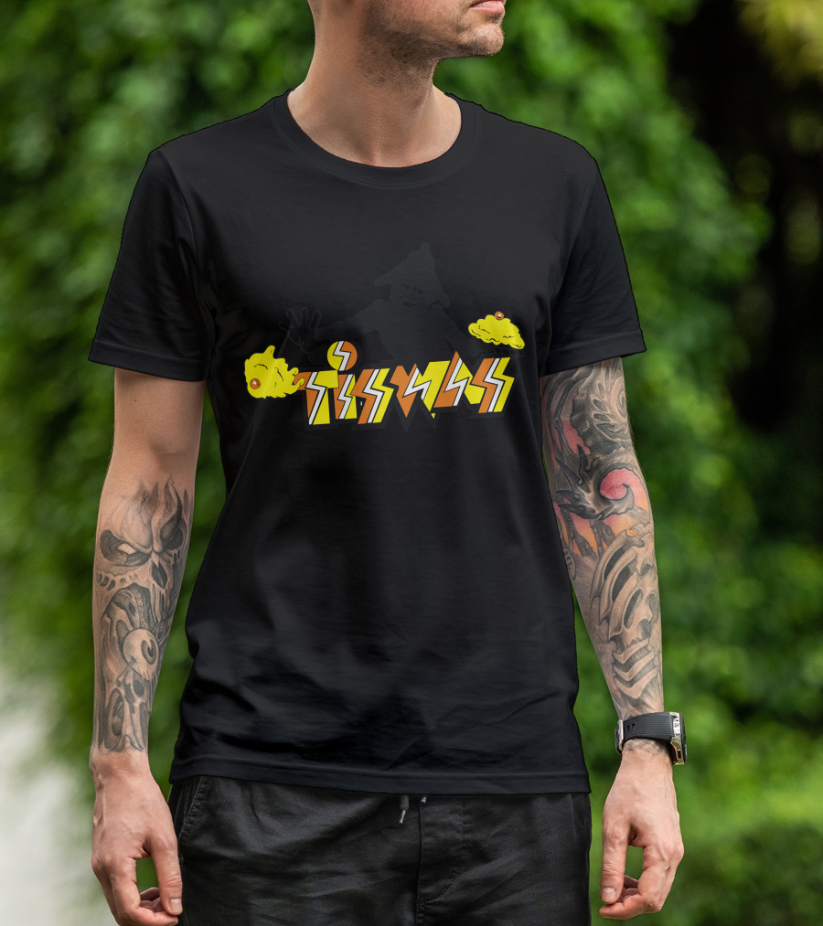 Tiswas Retro Logo With Silhouette And Yellow Slime T-Shirt