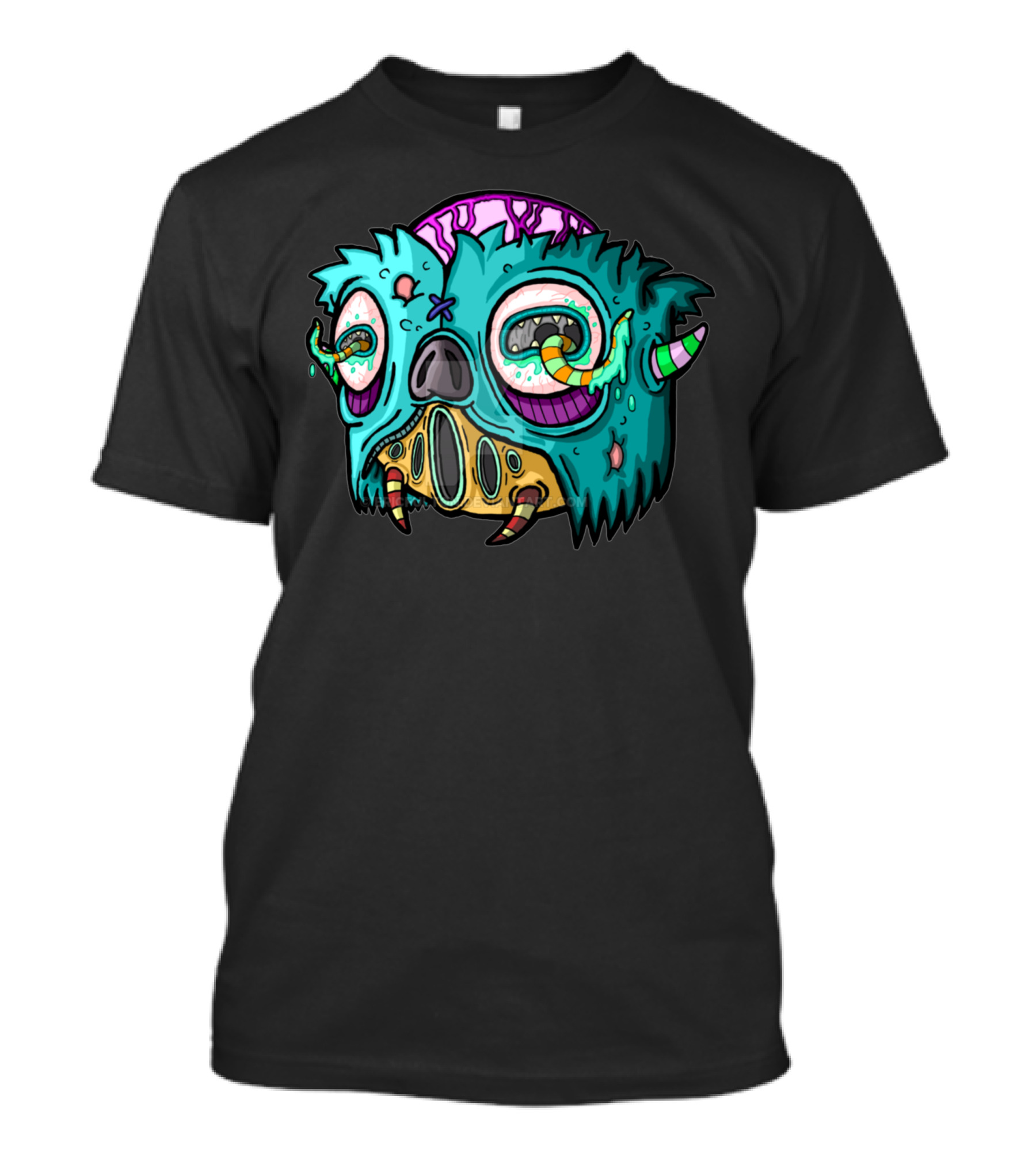 Monster Creepy Cartoon Creature With Tentacles And Brain T-Shirt