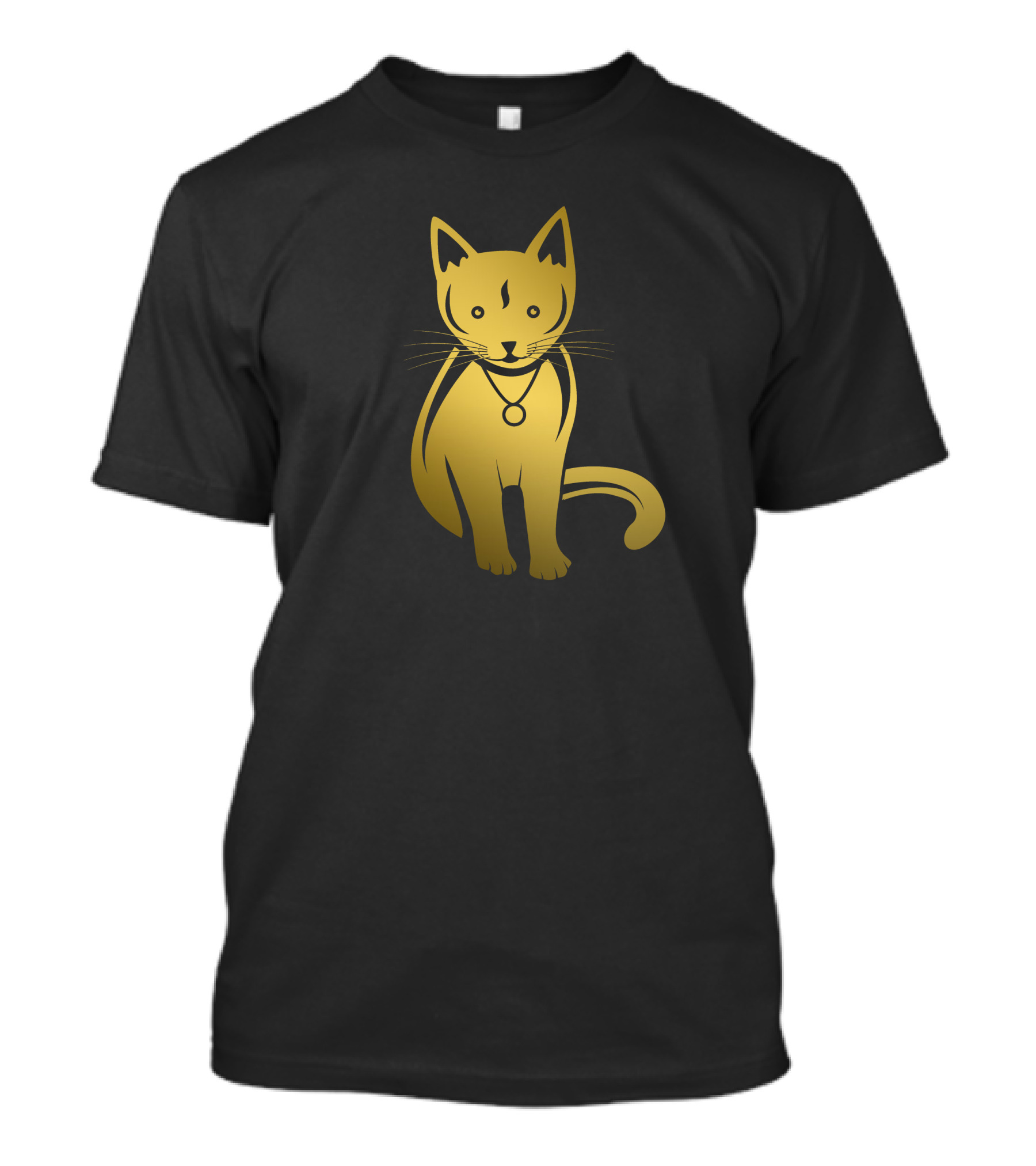 Golden Cat With Necklace T-Shirt