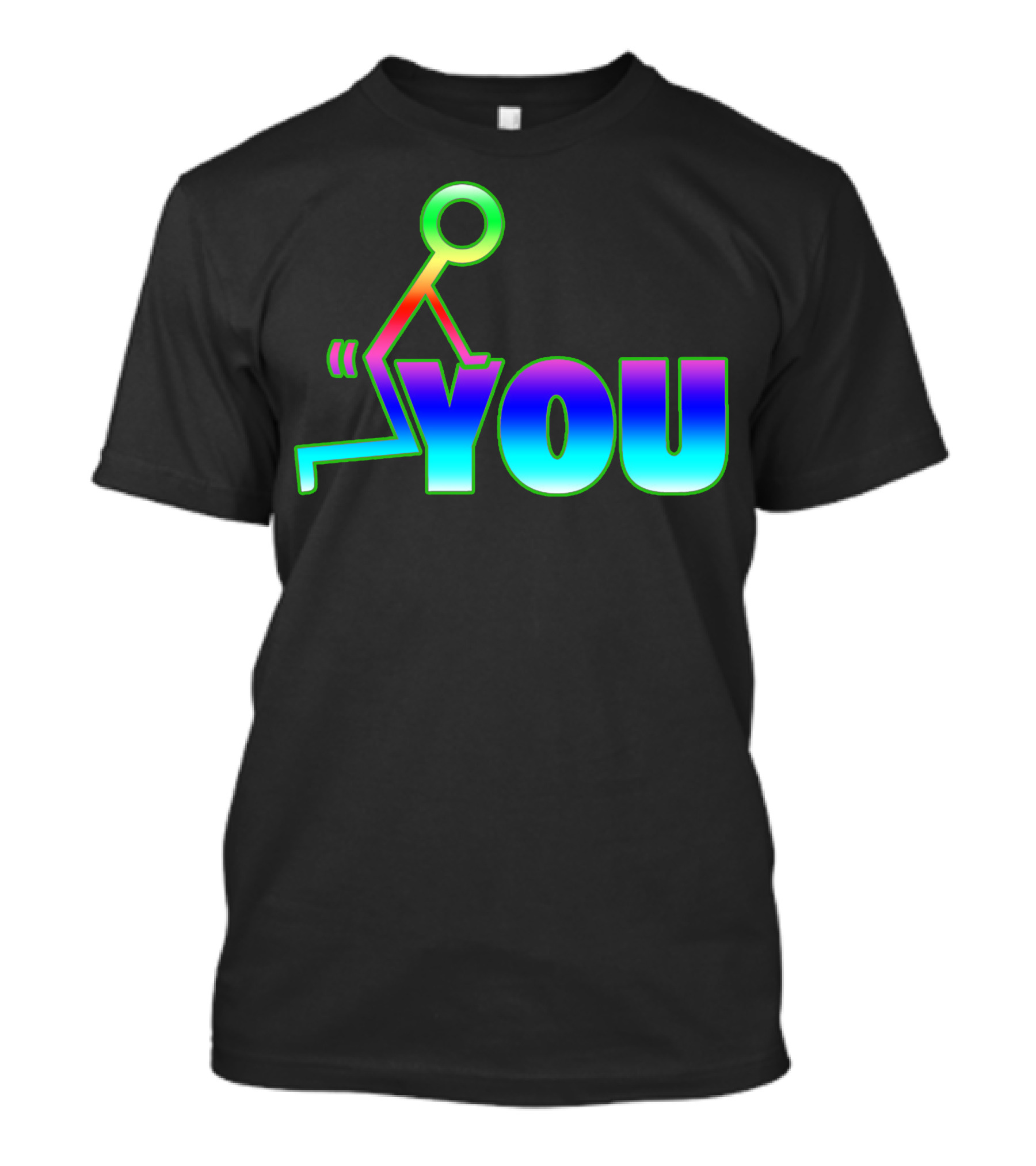 Stick Figure You Rainbow Gradient T-Shirt