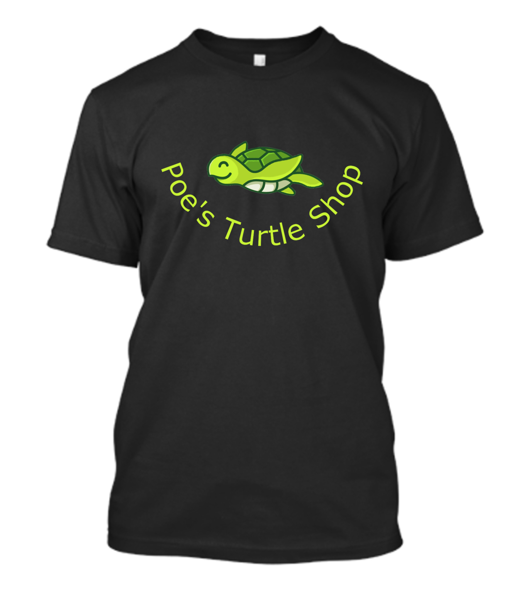 Poe's Turtle Shop Floating Green Turtle T-Shirt