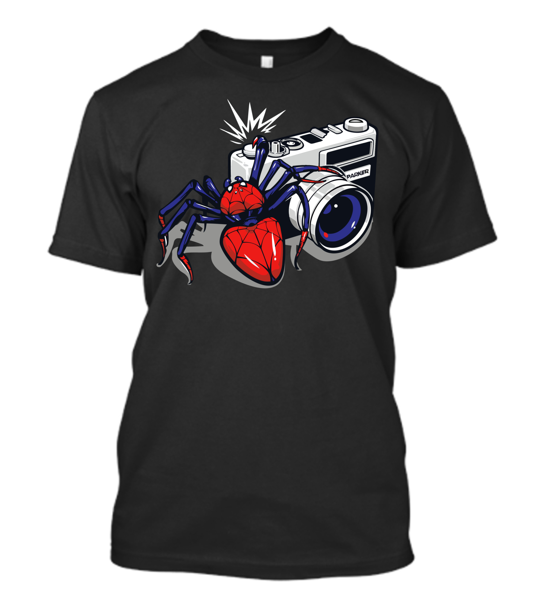 Spider Camera Parker T-Shirt