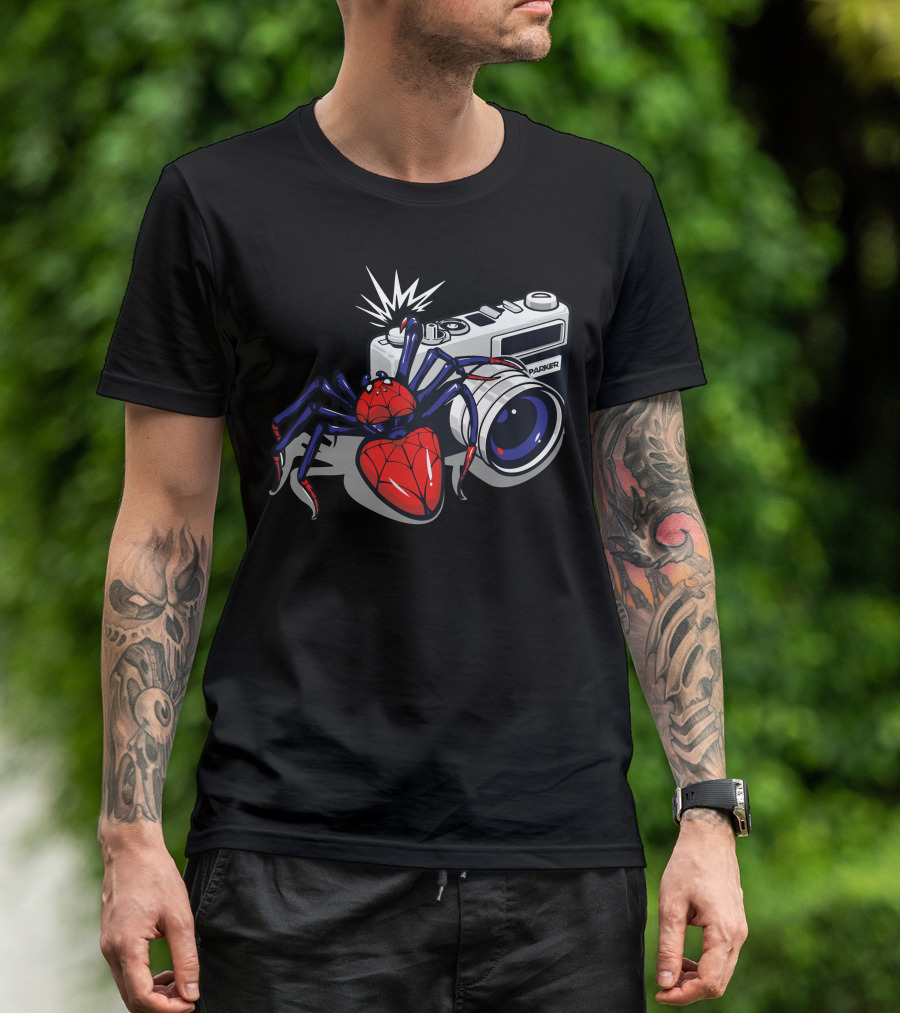 Spider Camera Parker T-Shirt