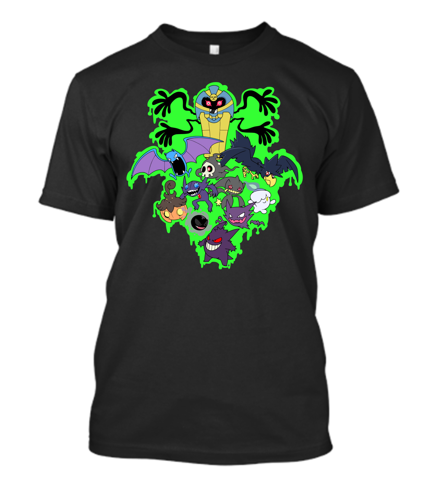 Spook Troop Ghost-Type Pokemon Halloween Spirit Gathering T-Shirt