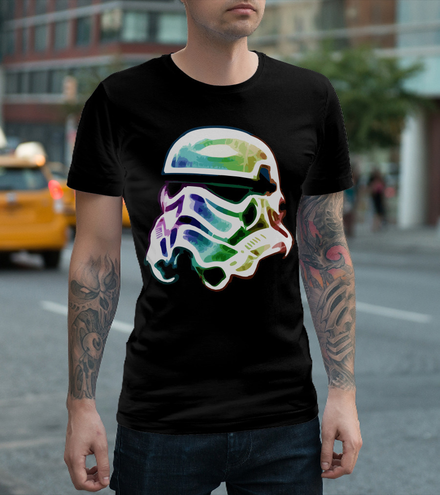 Stormtrooper Helmet Rainbow Color Palette T-Shirt