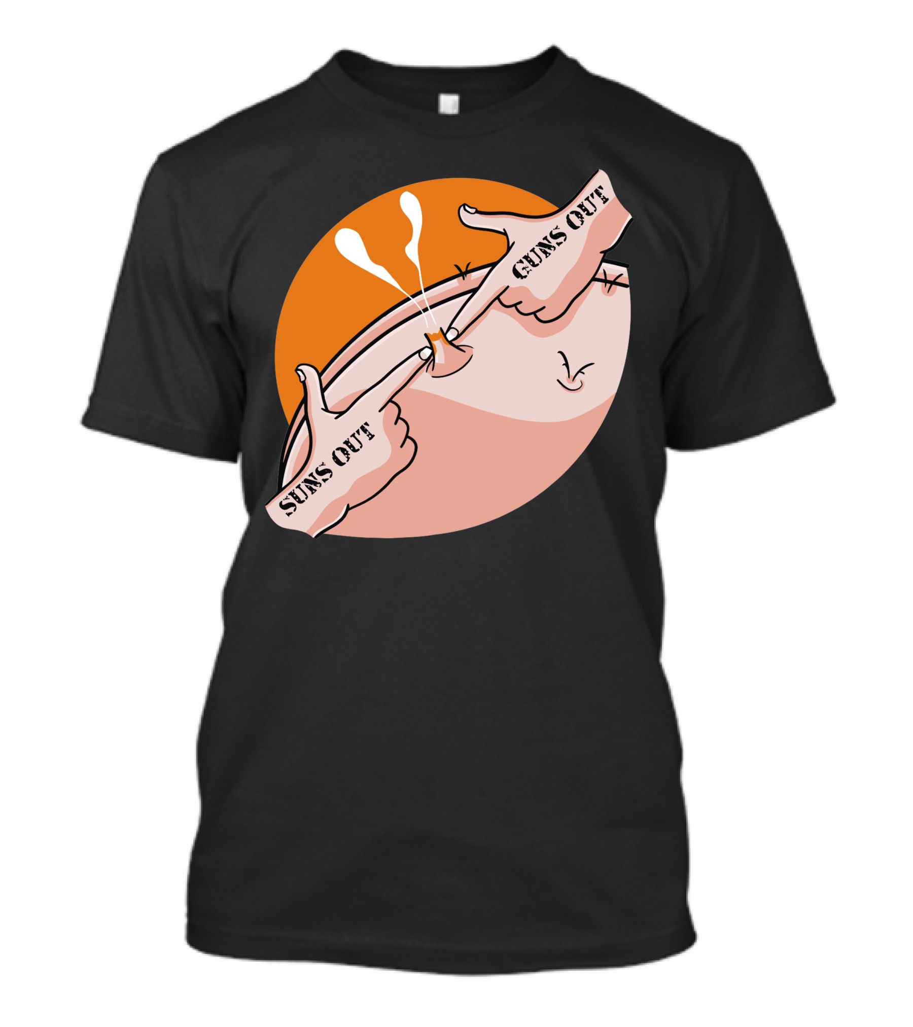 Suns Out Guns Out Belly Pinch Fun T-Shirt