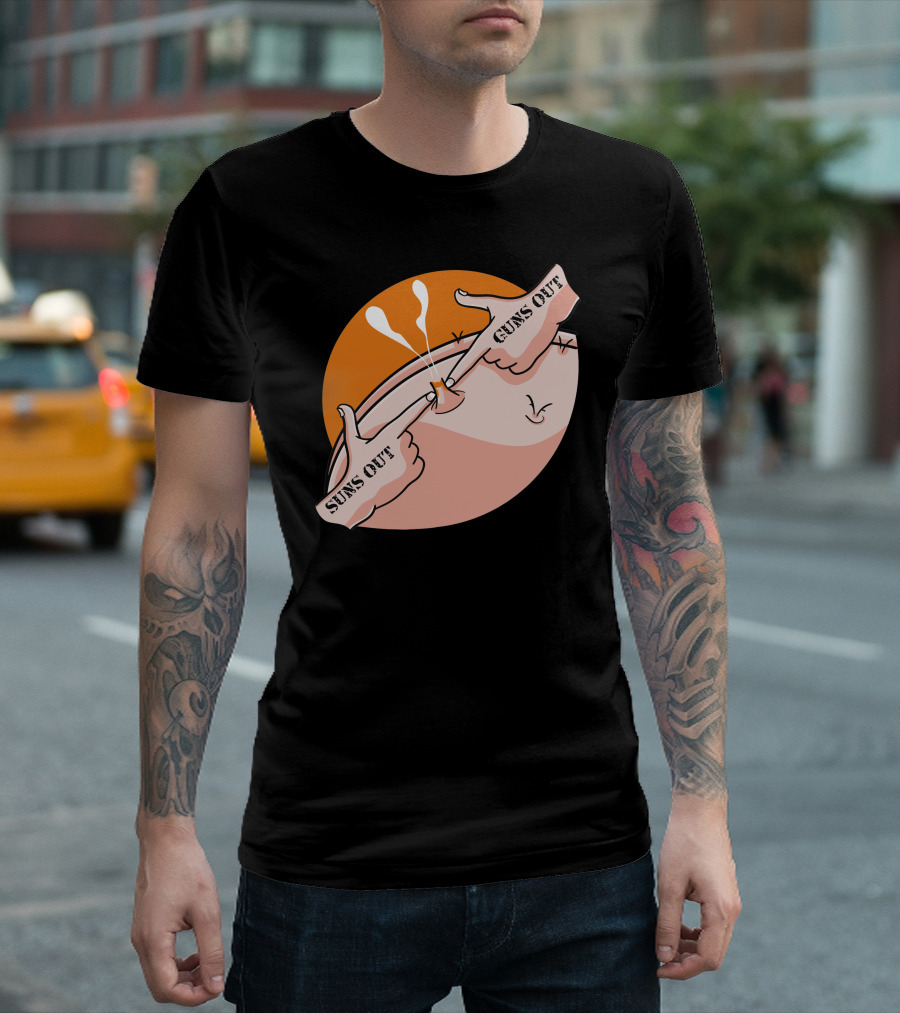 Suns Out Guns Out Belly Pinch Fun T-Shirt