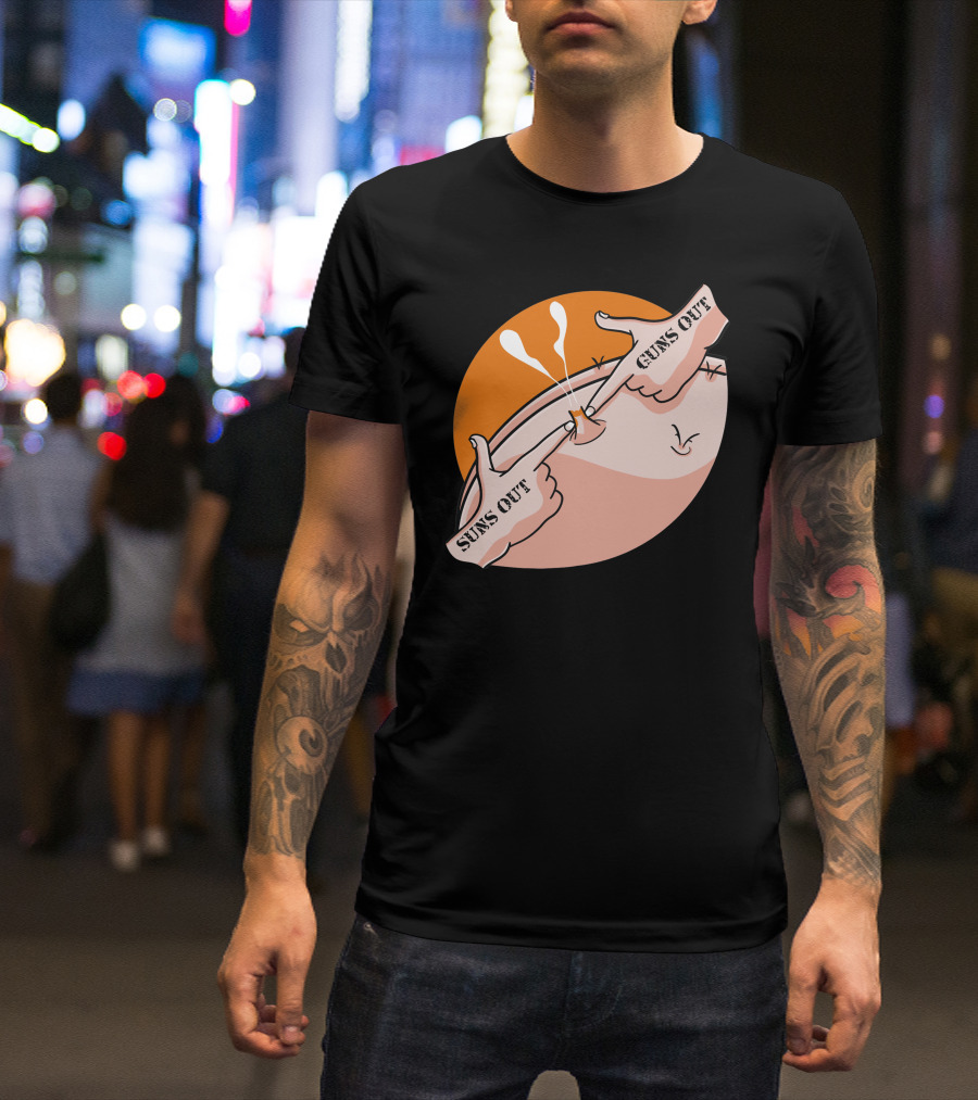 Suns Out Guns Out Belly Pinch Fun T-Shirt