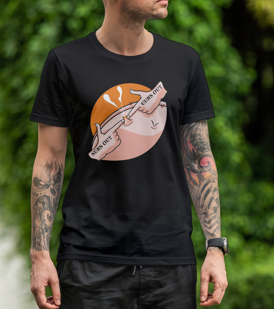 Suns Out Guns Out Belly Pinch Fun T-Shirt