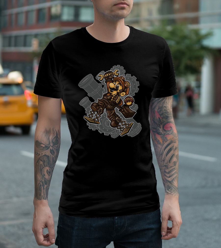 Super Punk Bros Steampunk Gear Adventure T-Shirt