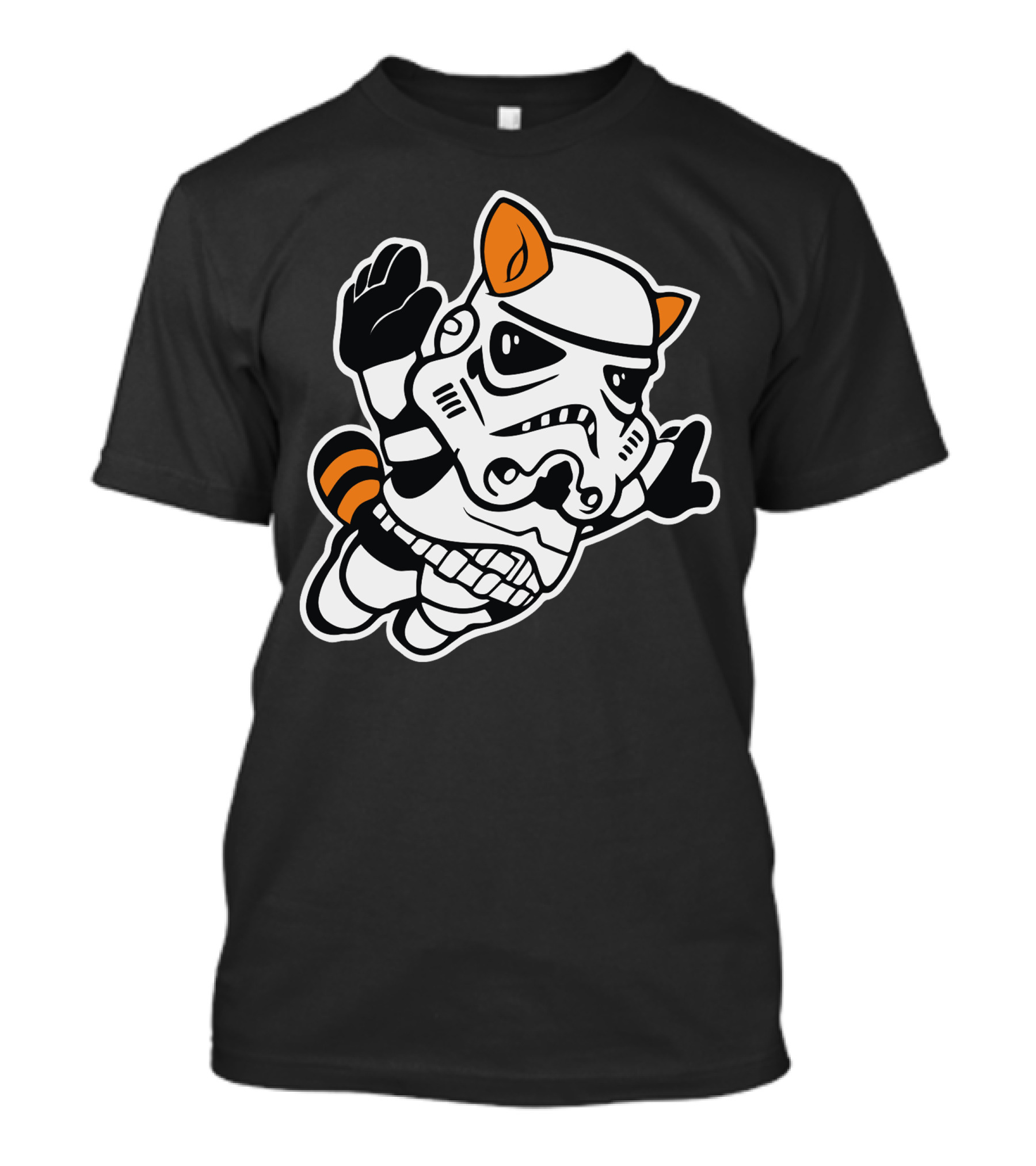 Super Trooper Bros Stormtrooper Raccoon Mario Crossover Iconic Fusion T-Shirt