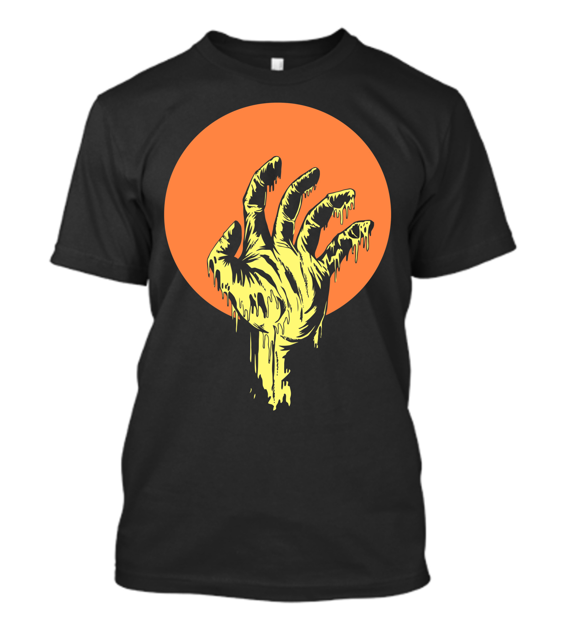 Swamp Thing Dripping Claw In Front Of Full Orange Moon T-Shirt