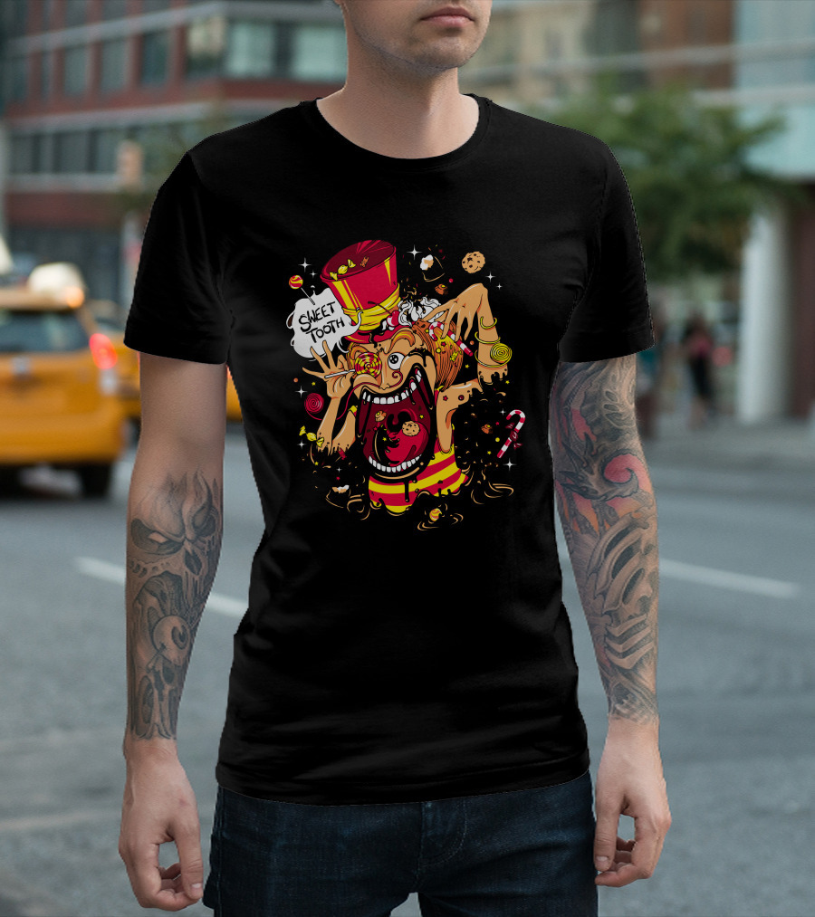Sweet Tooth Candy Explosion with Cookie and Candy Cane Delight T-Shirt