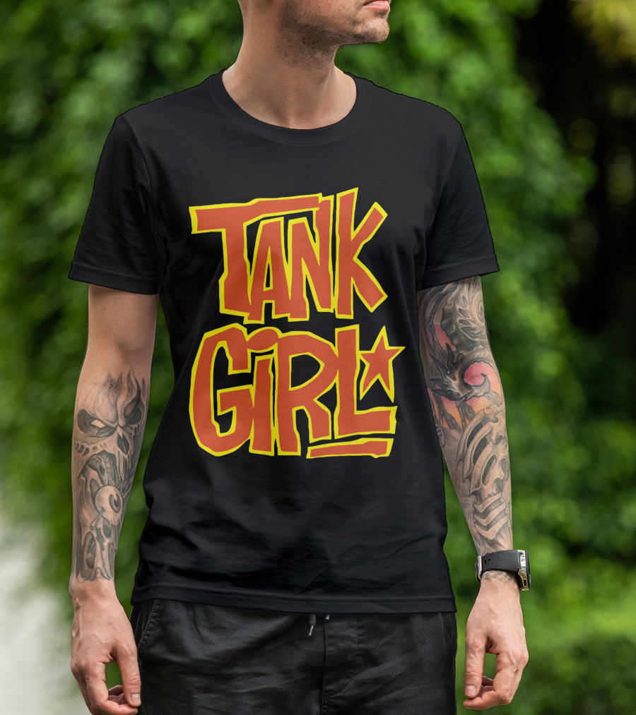 Tank Girl Comic Logo Text With Star T-Shirt
