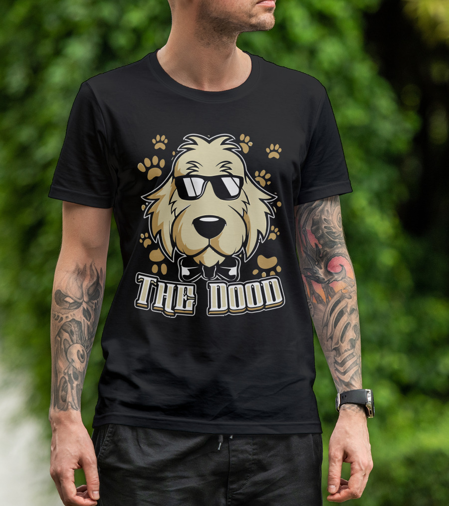 The Dood Cool Sunglasses Dog Paw Prints T-Shirt