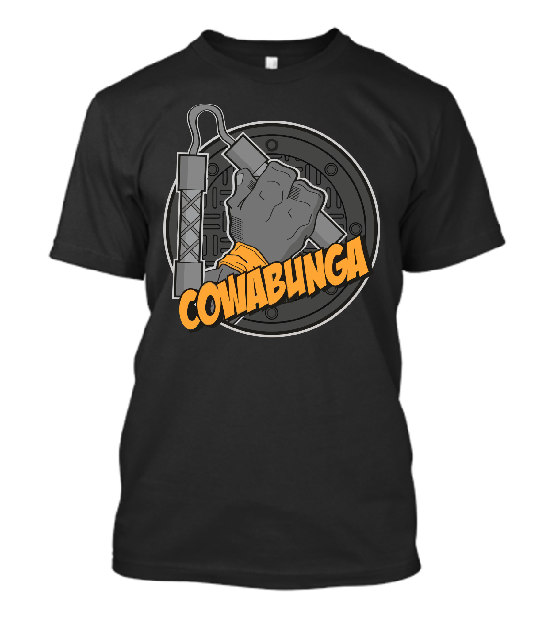 Cowabunga Nunchaku Sewer Ninja Hand T-Shirt