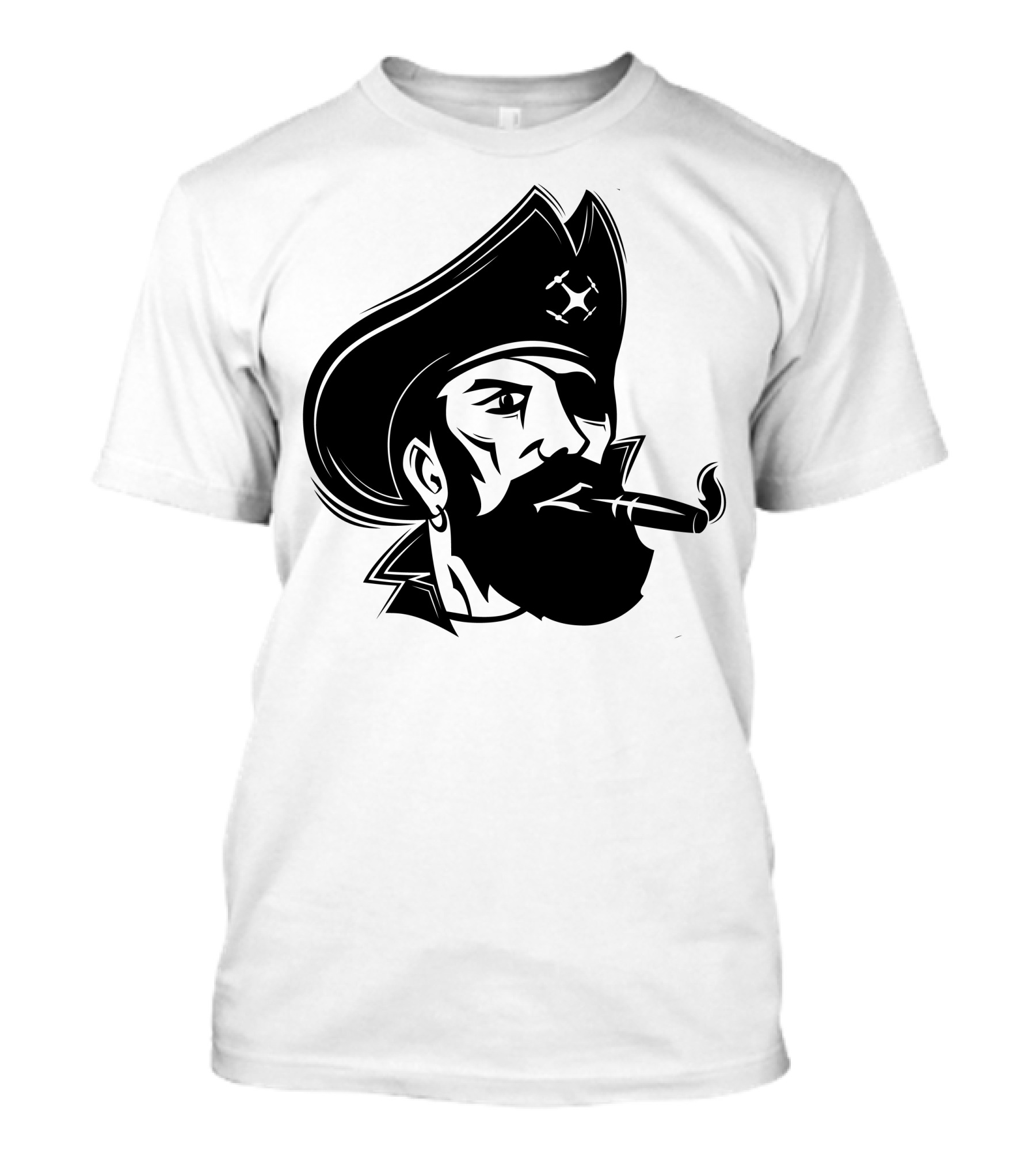 Highres Pirate Smoking Cigar T-Shirt